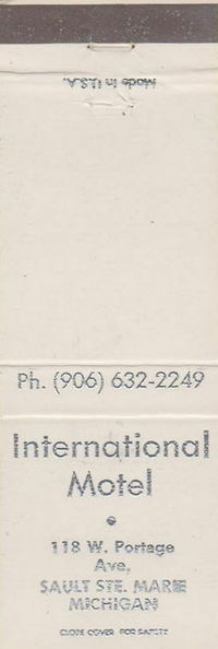 International Motel - Matchbook